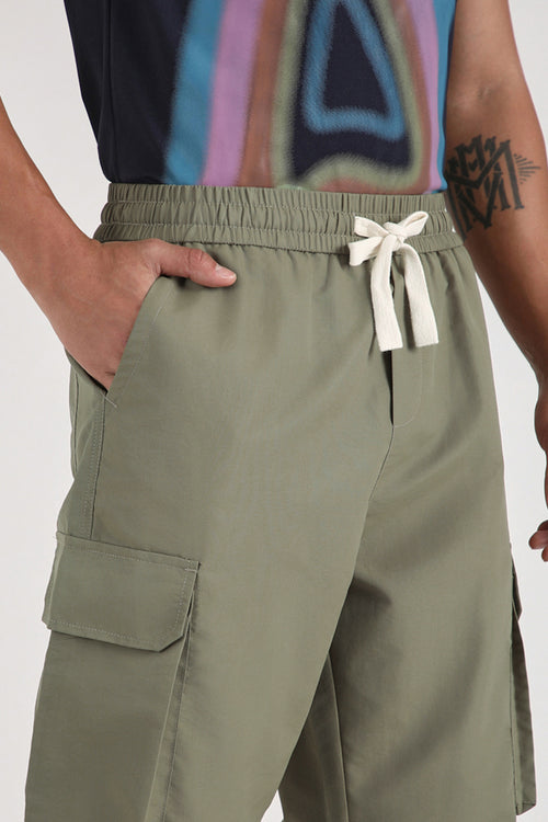 Olive Relaxed Fit Track Pant