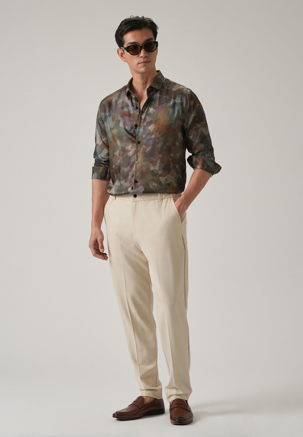 Tonal Camo Print Shirt