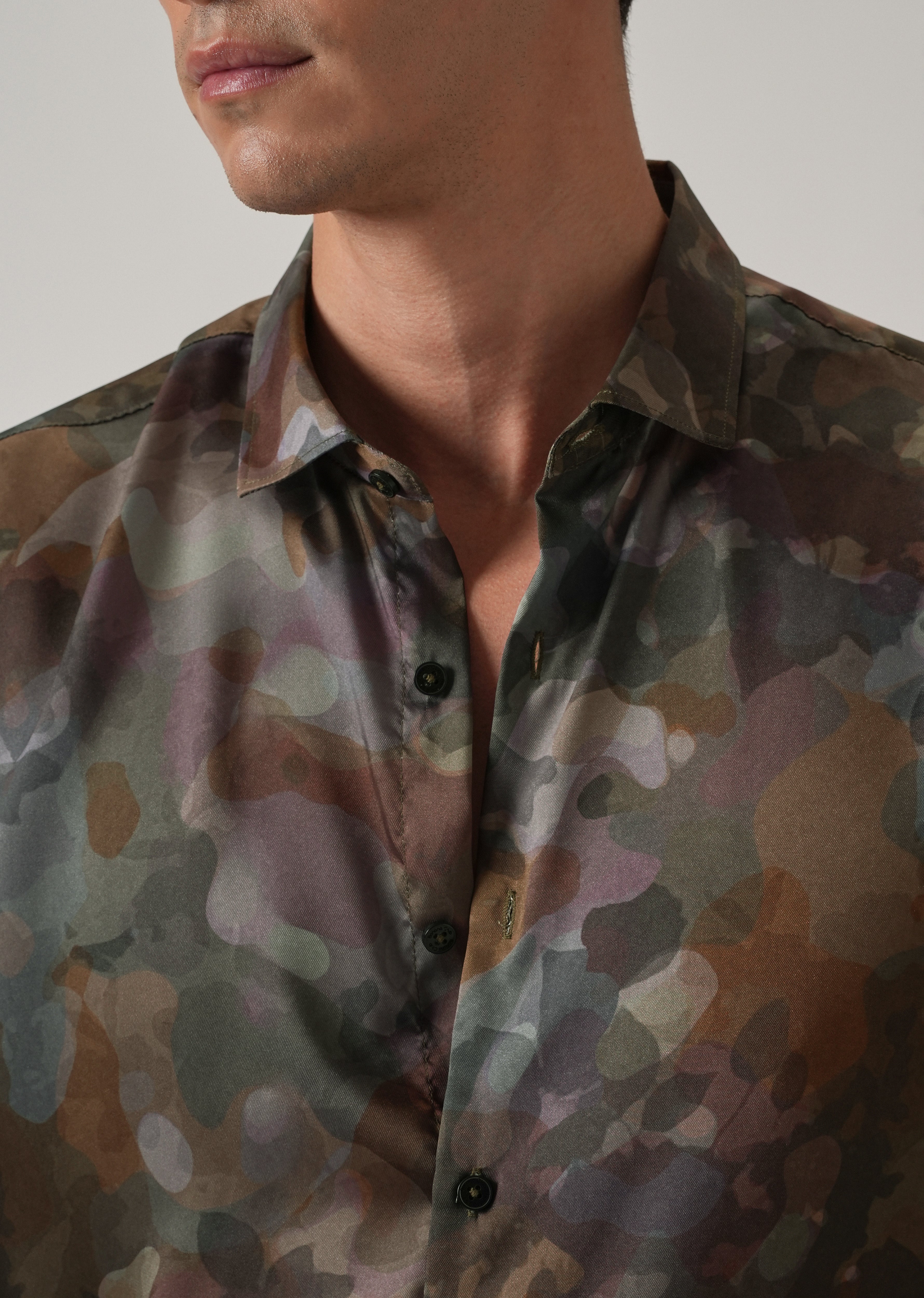 Tonal Camo Print Shirt