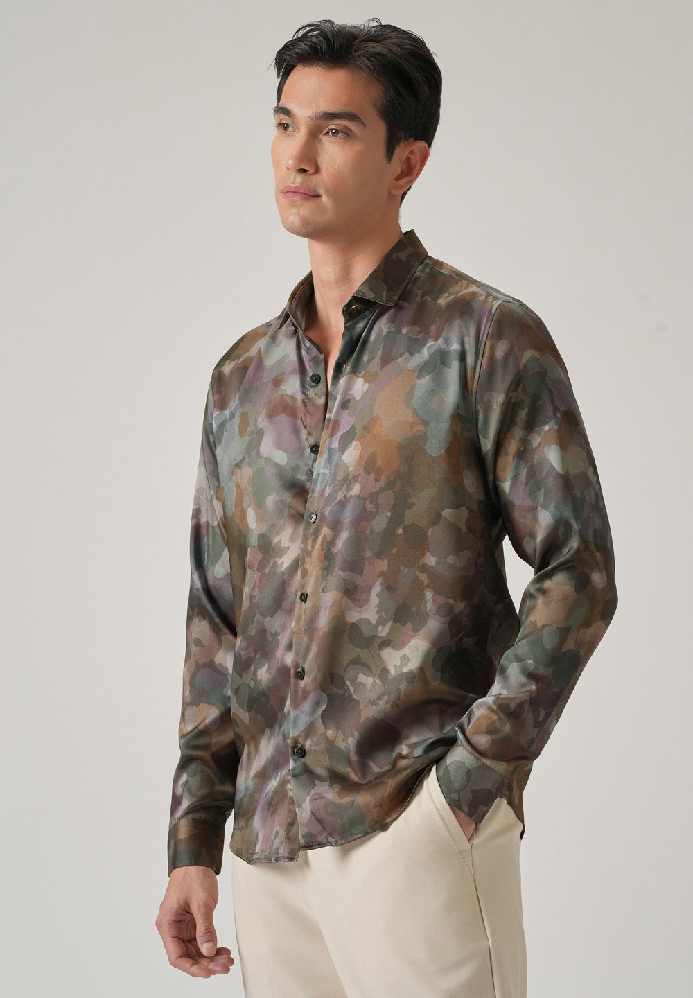 Tonal Camo Print Shirt