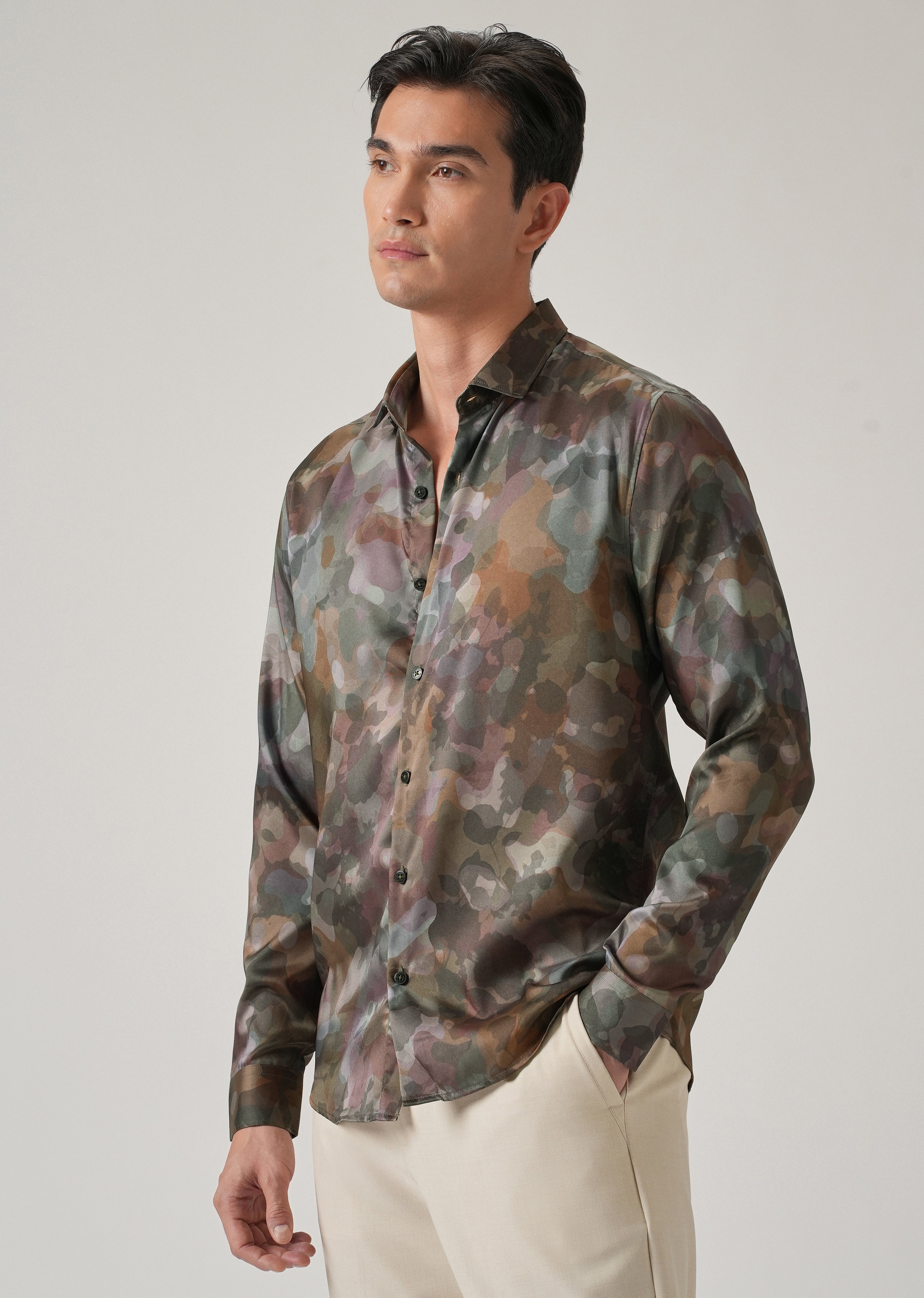 Tonal Camo Print Shirt