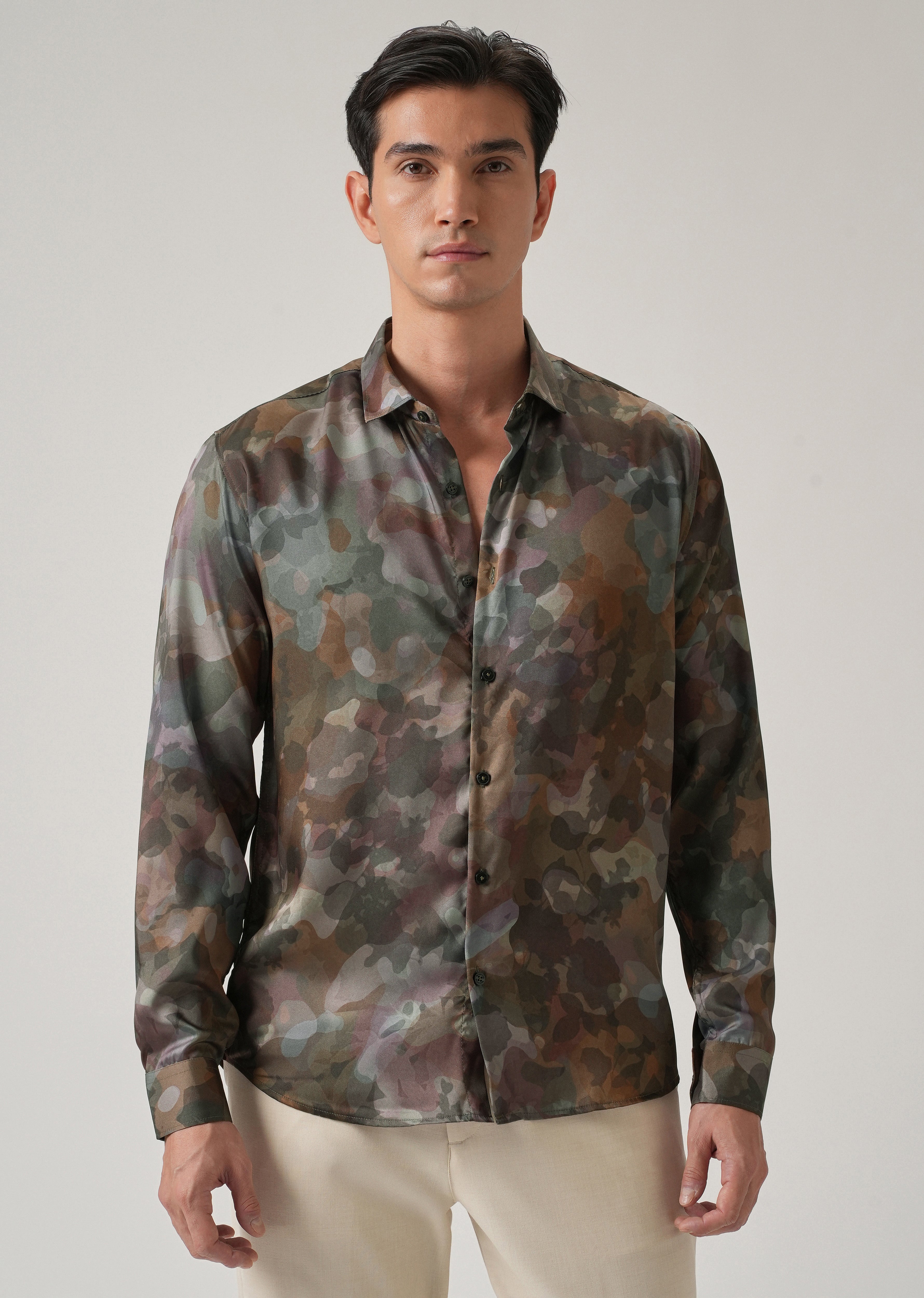 Tonal Camo Print Shirt