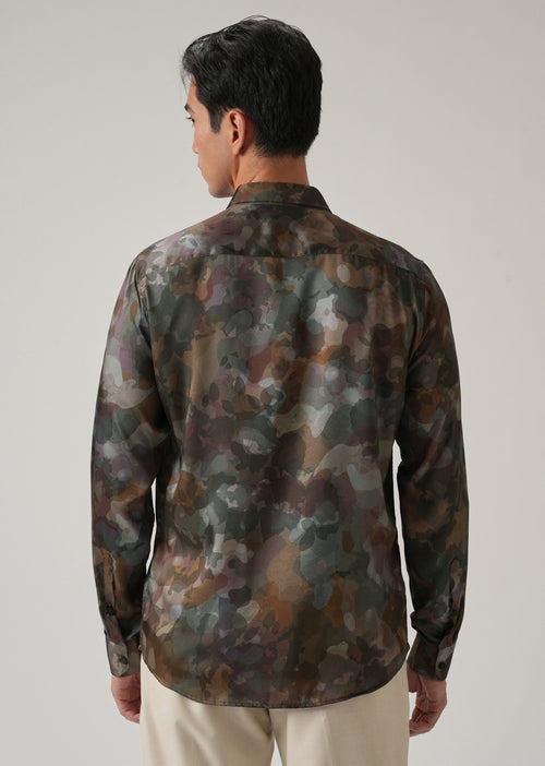 Tonal Camo Print Shirt