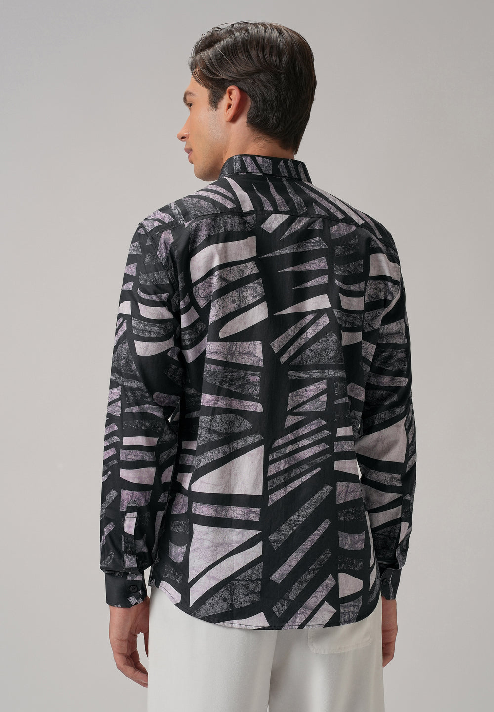 Turbulent Black Printed Shirt