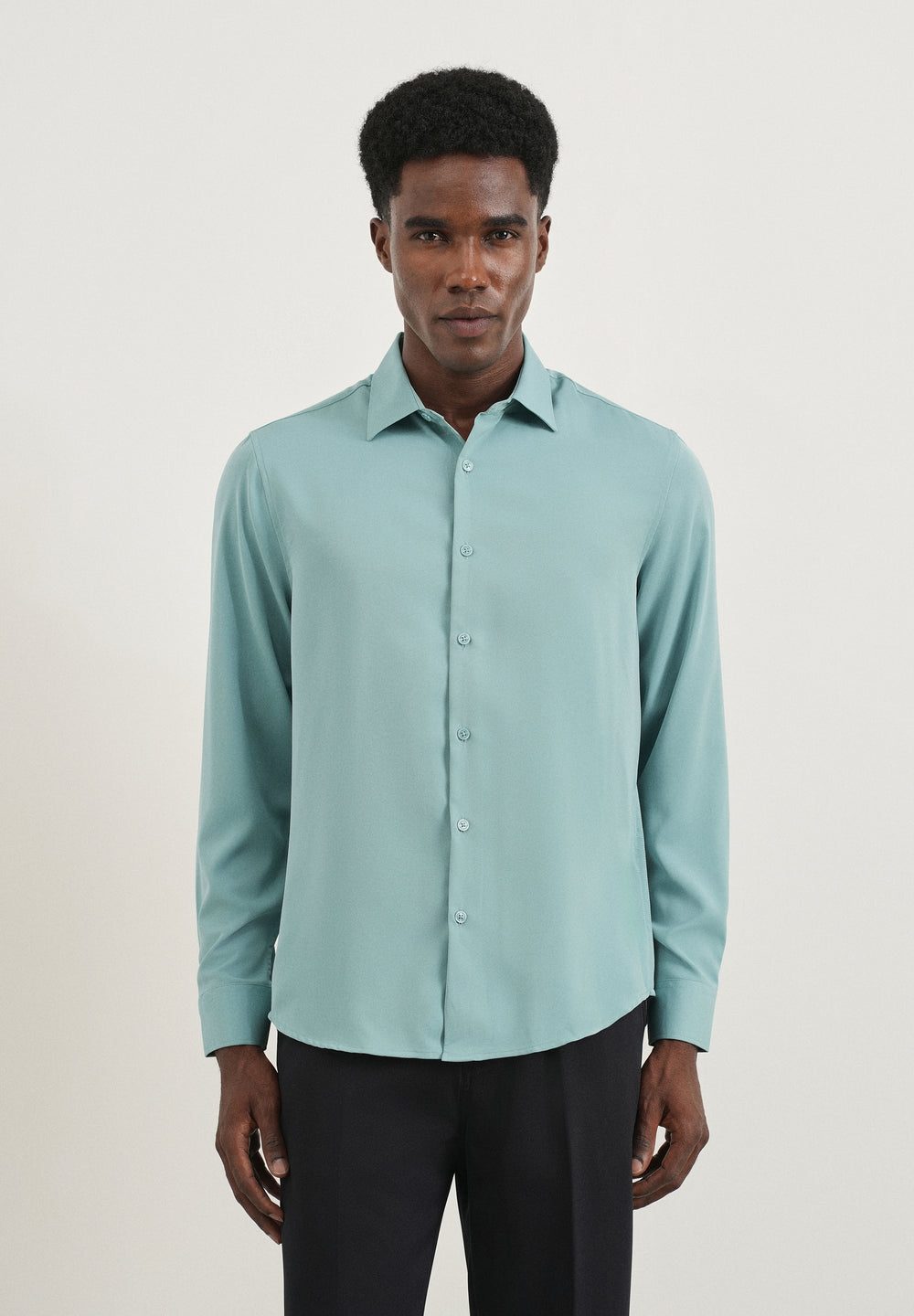 Turquoise Fluid Soft Shirt