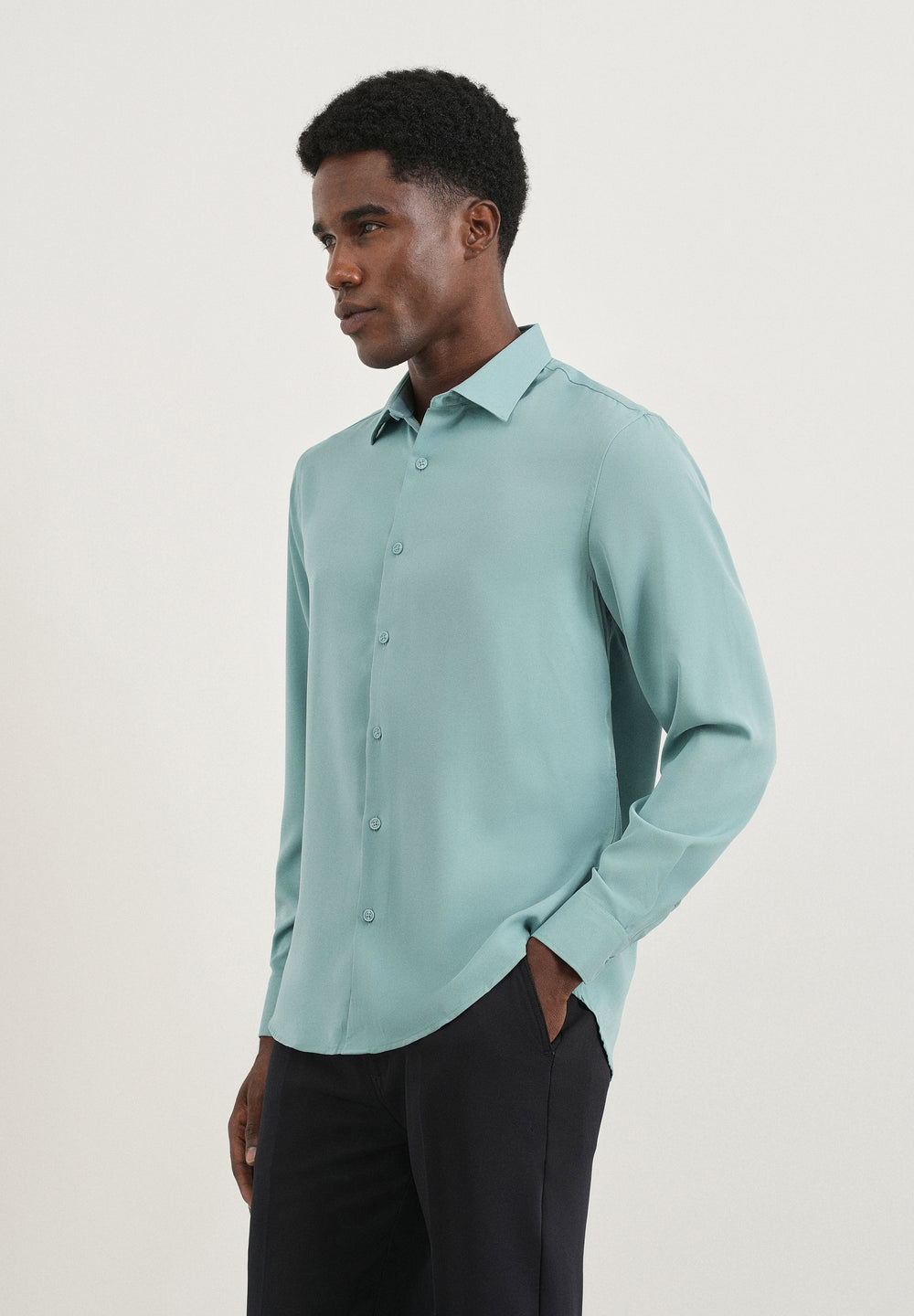 Turquoise Fluid Soft Shirt