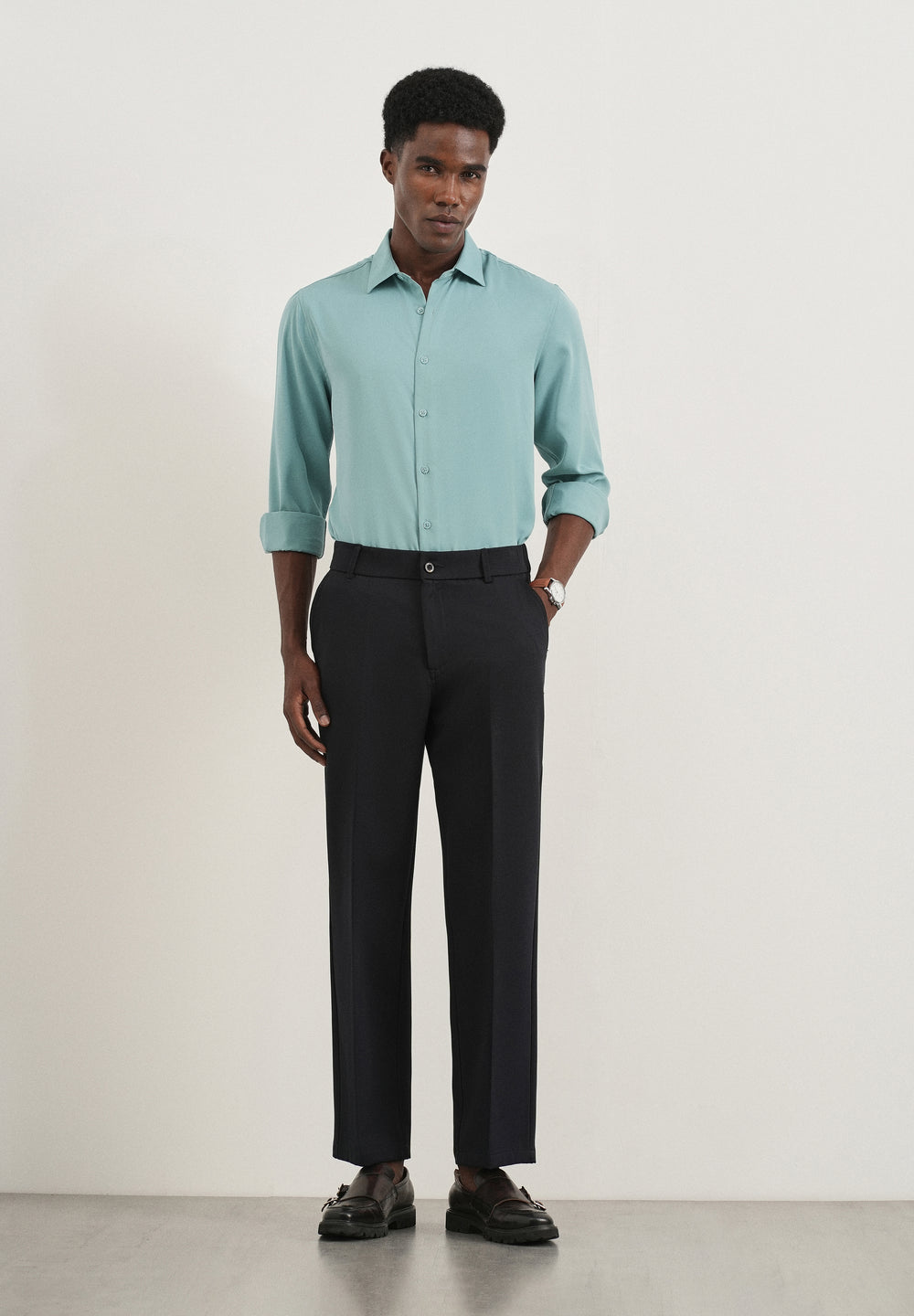 Turquoise Fluid Soft Shirt