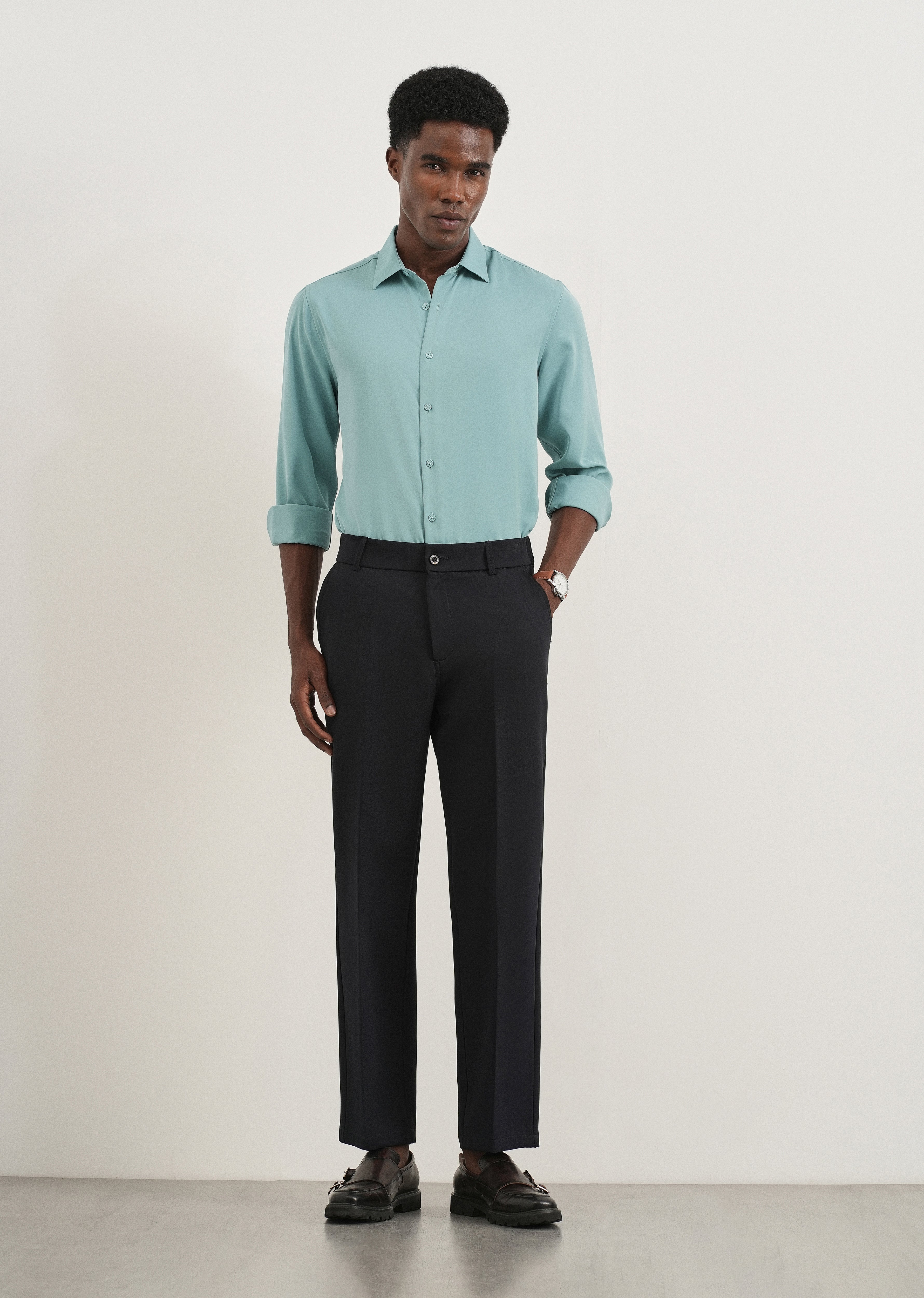 Turquoise Fluid Soft Shirt