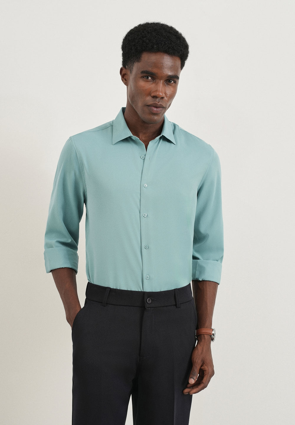 Turquoise Fluid Soft Shirt