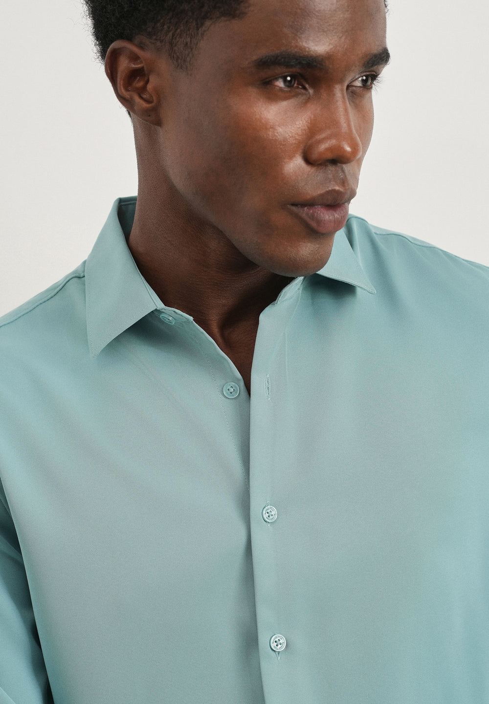 Turquoise Fluid Soft Shirt