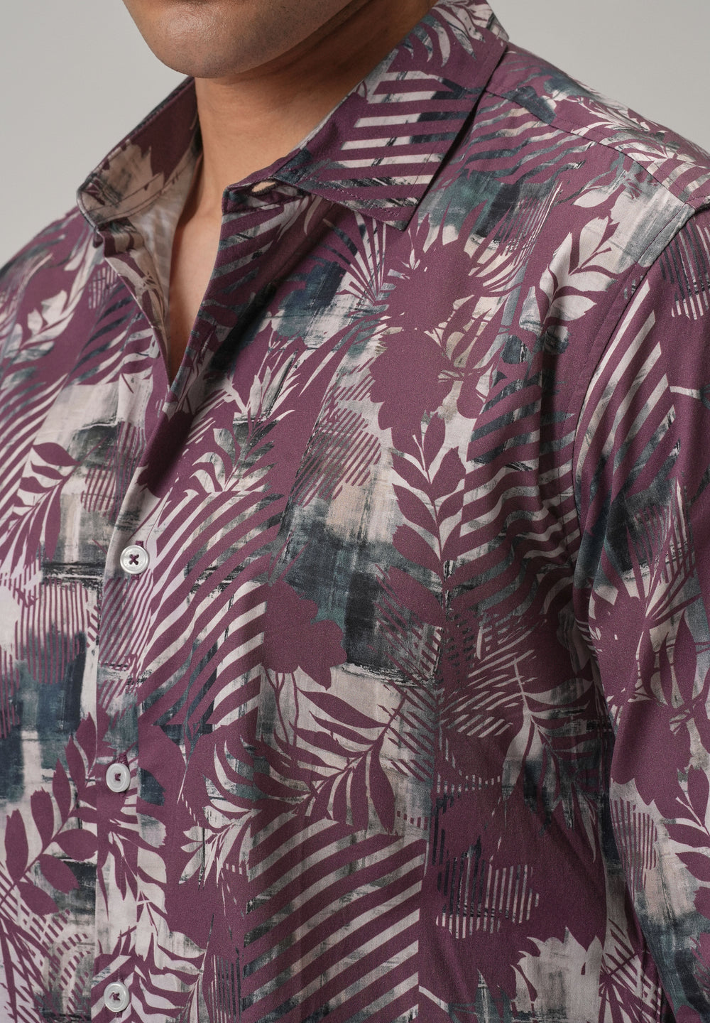 Twig Leaf Printed Shirt