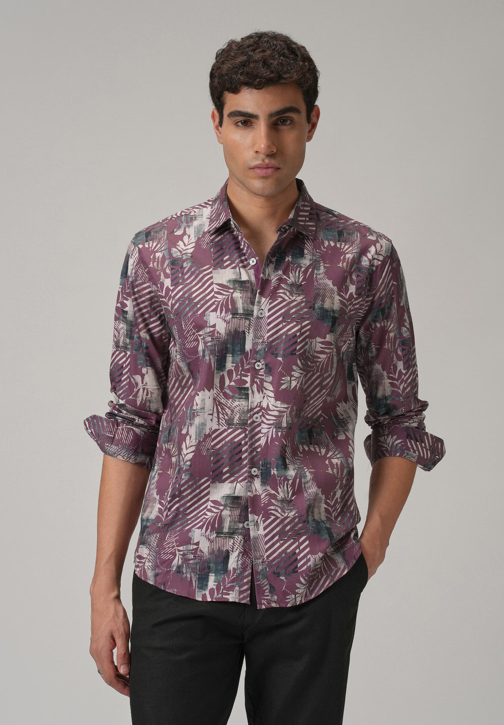 Twig Leaf Printed Shirt