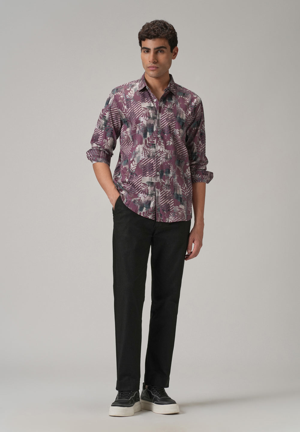 Twig Leaf Printed Shirt