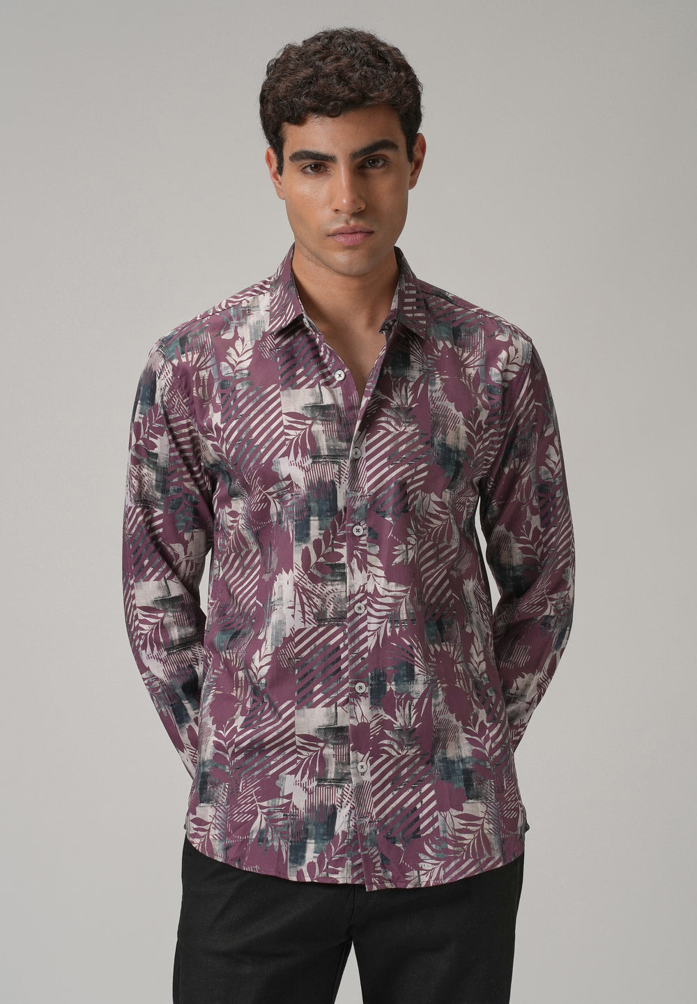 Twig Leaf Printed Shirt