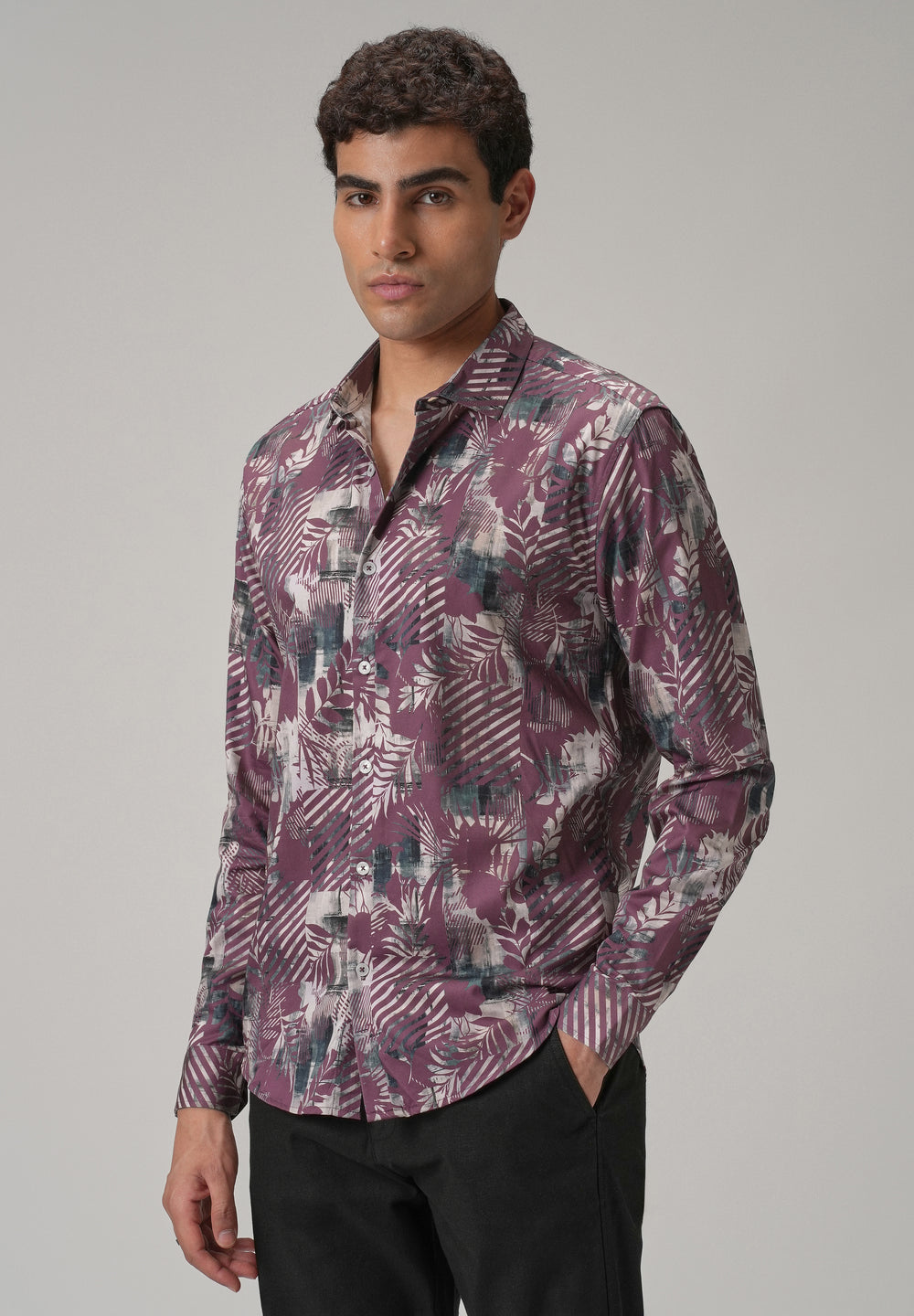 Twig Leaf Printed Shirt