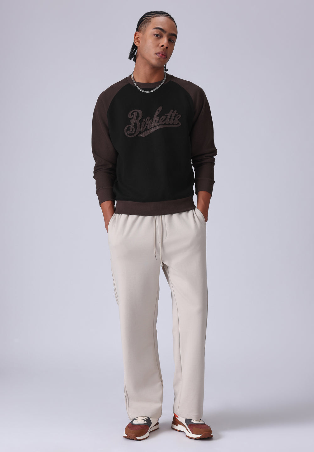 Typography Brown Sweatshirt
