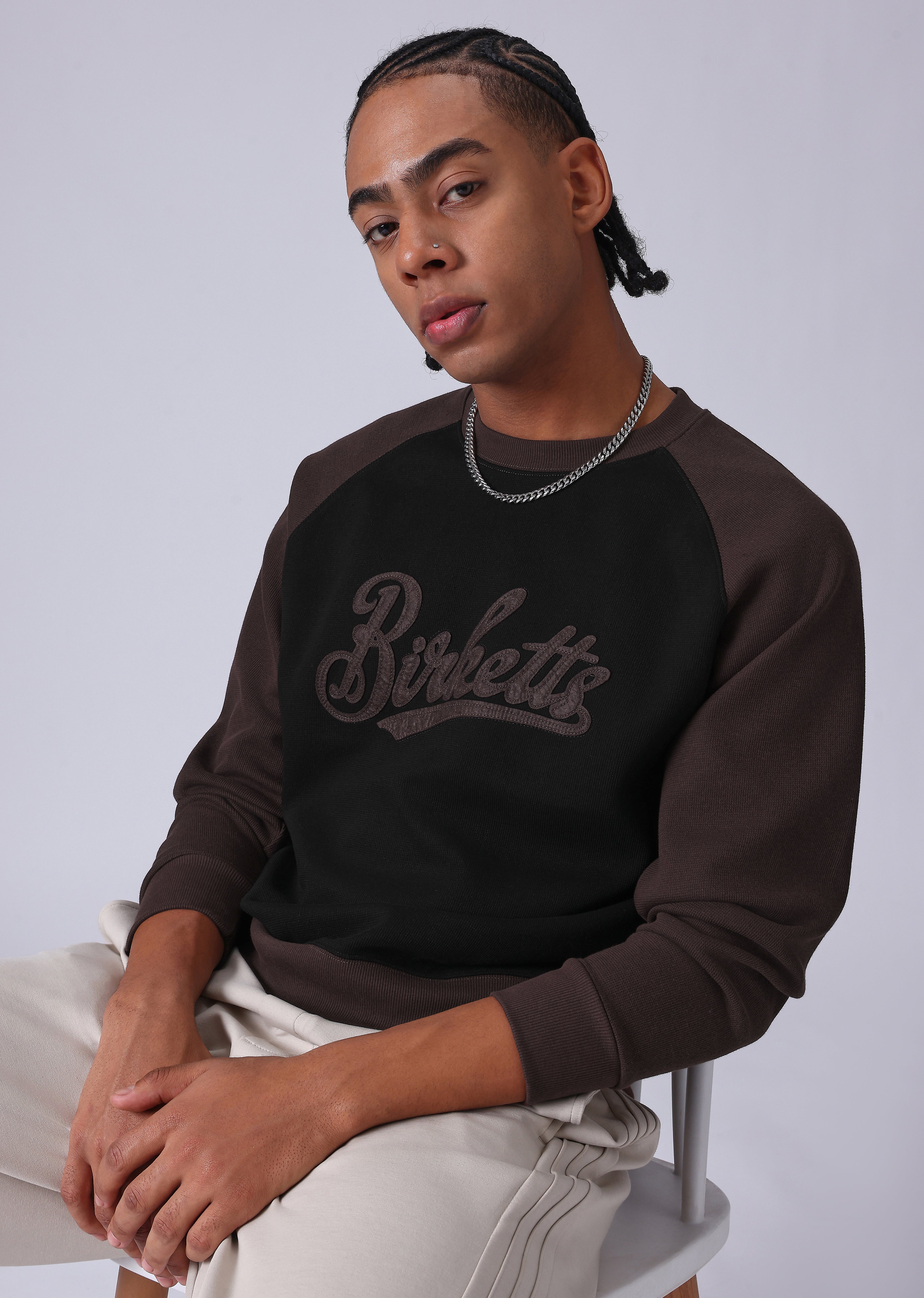 Typography Brown Sweatshirt