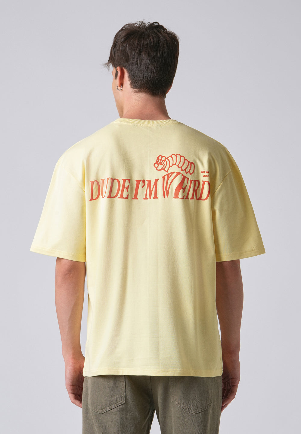 Typography Yellow Oversized T-shirt