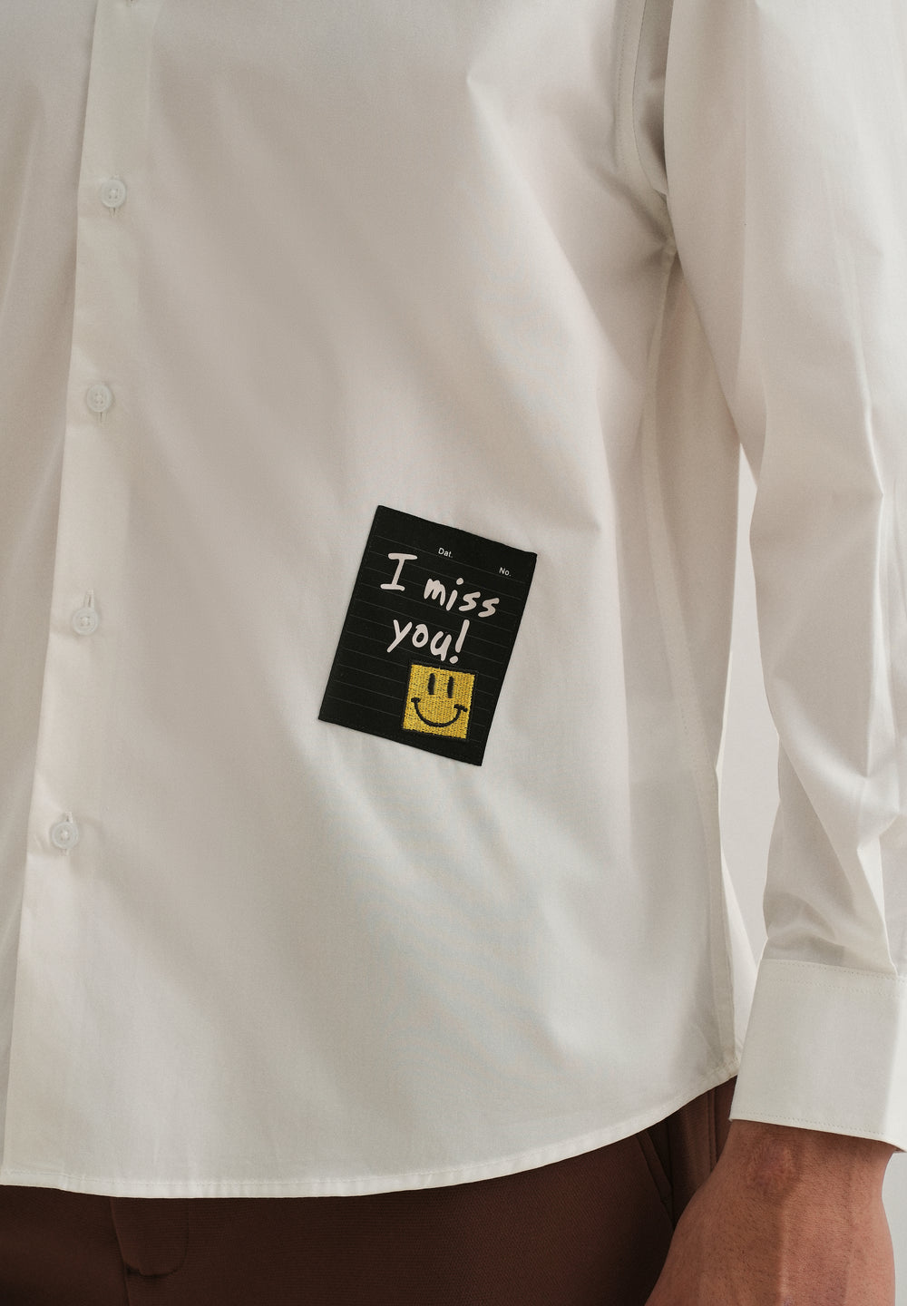 White Valentine Note Cotton Shirt