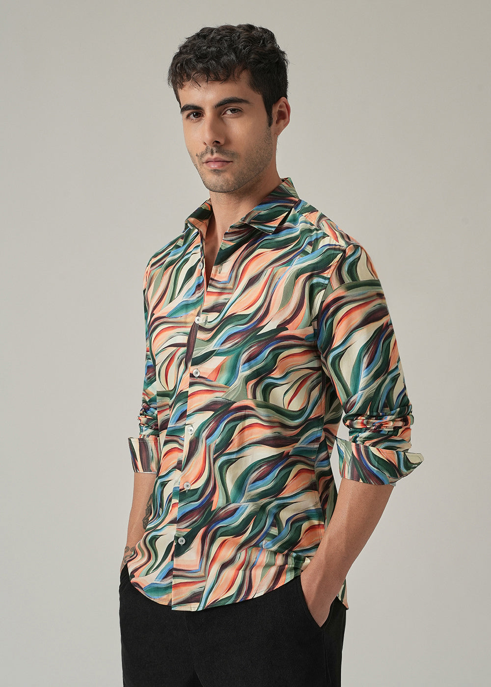 Vibrant Abstract Print Shirt