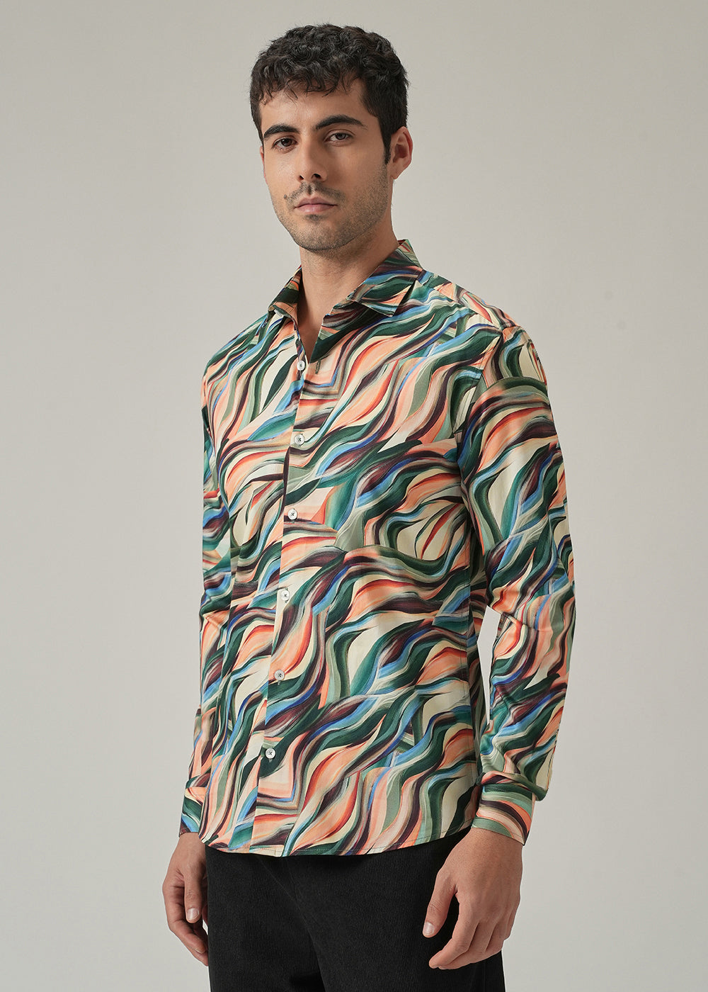 Vibrant Abstract Print Shirt