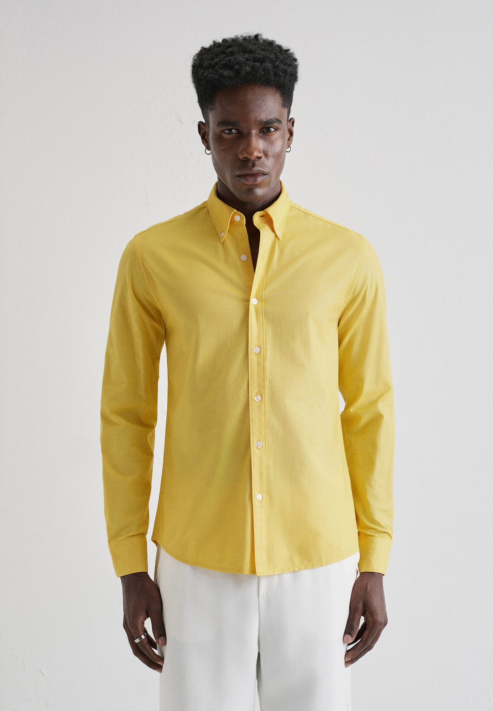 Vibrant Yellow Plain Oxford Shirt