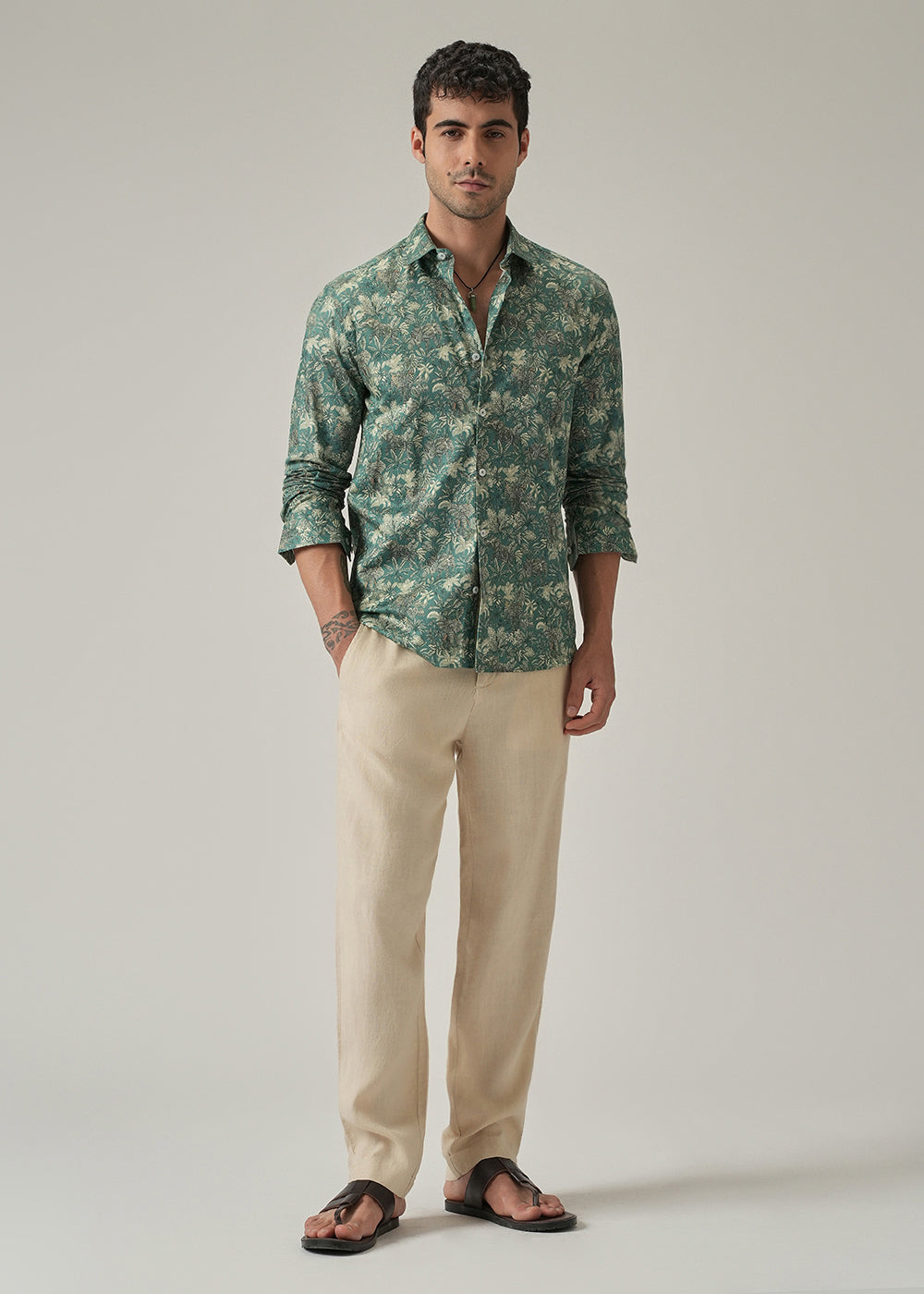 Vintage Botanical Print Shirt