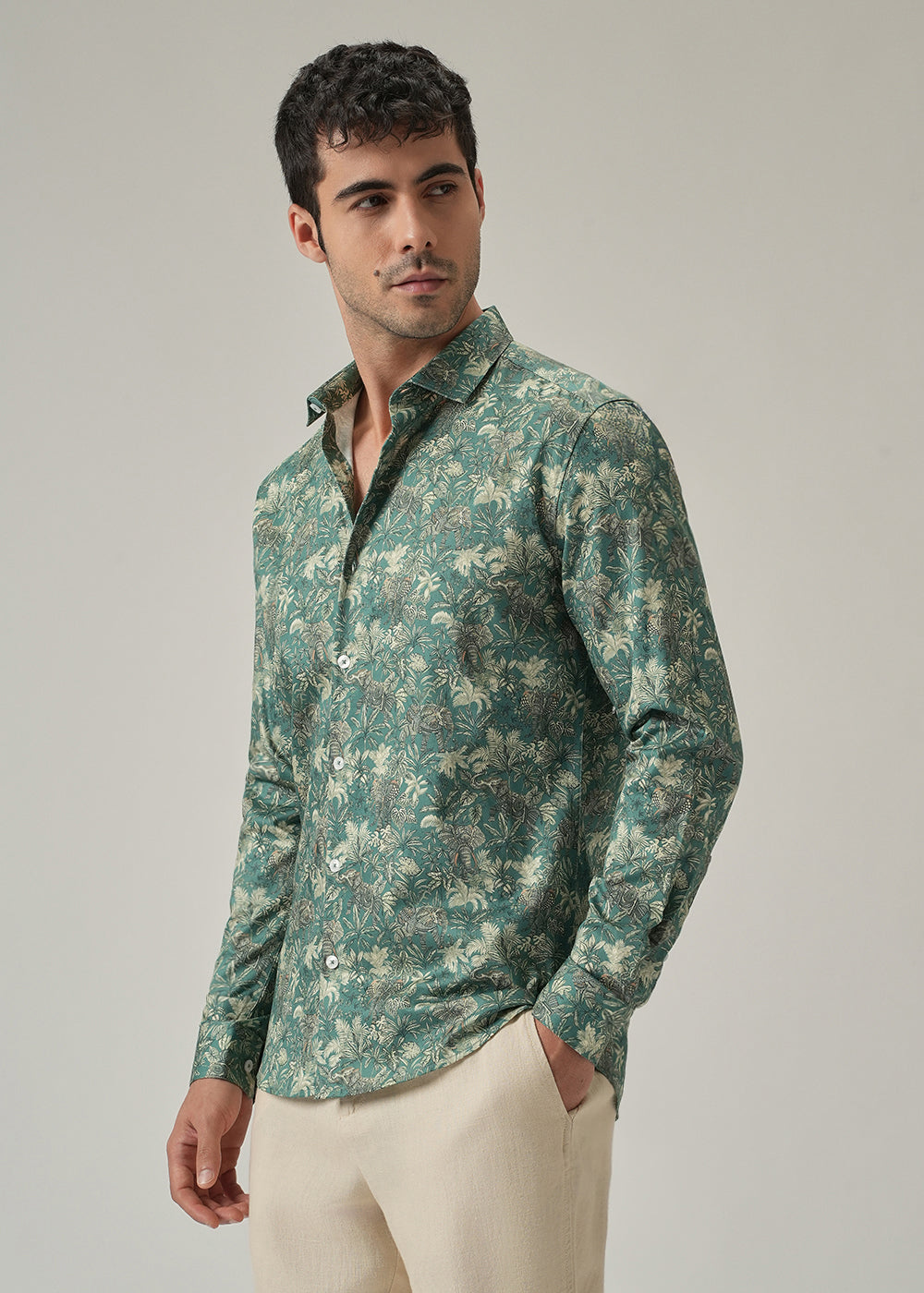 Vintage Botanical Print Shirt