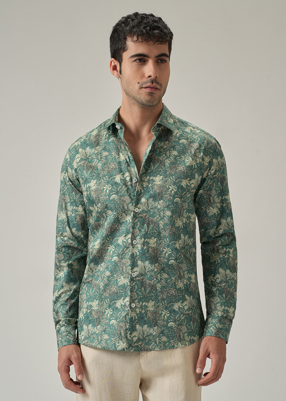 Vintage Botanical Print Shirt