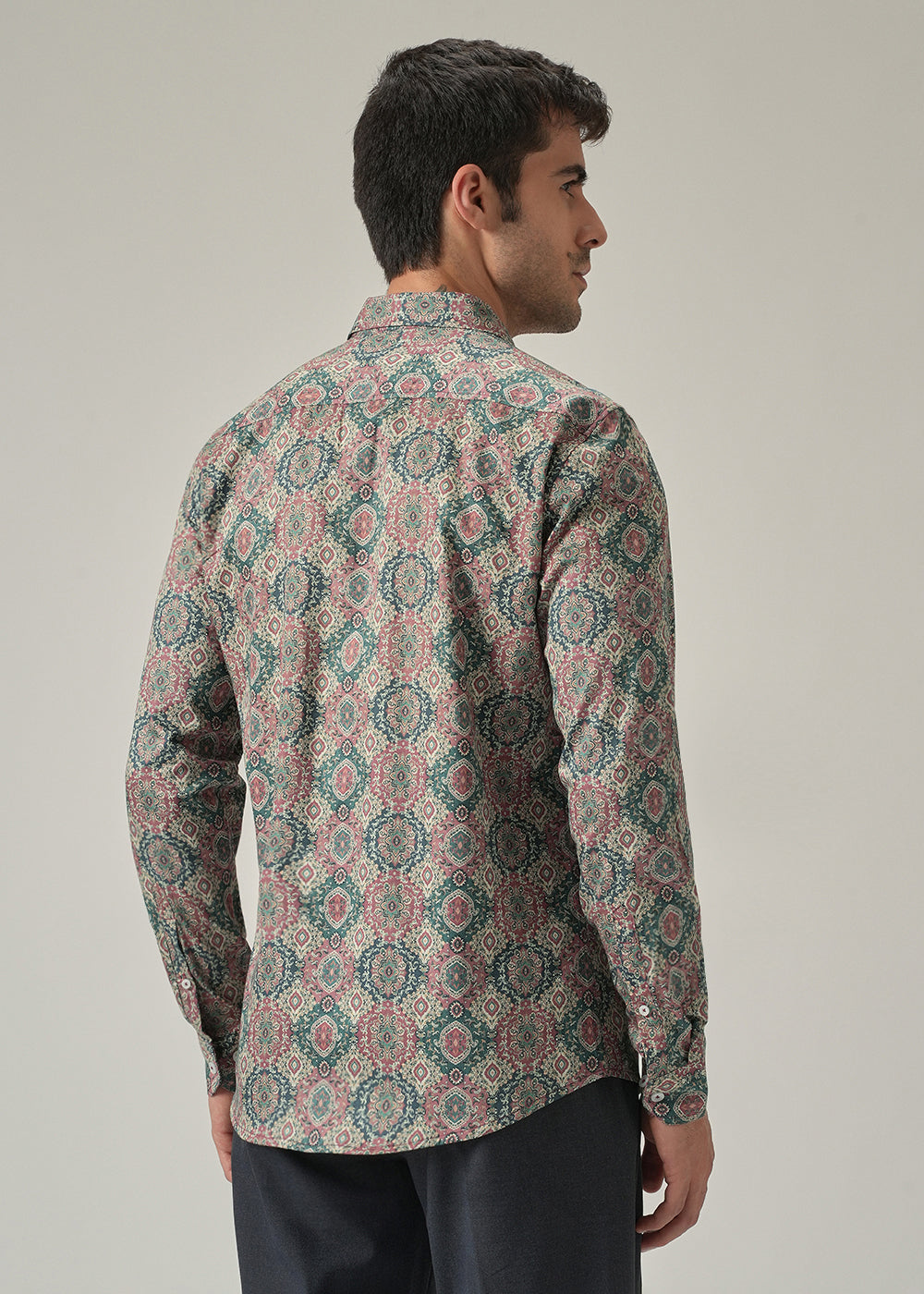 Vintage Pattern Print Shirt