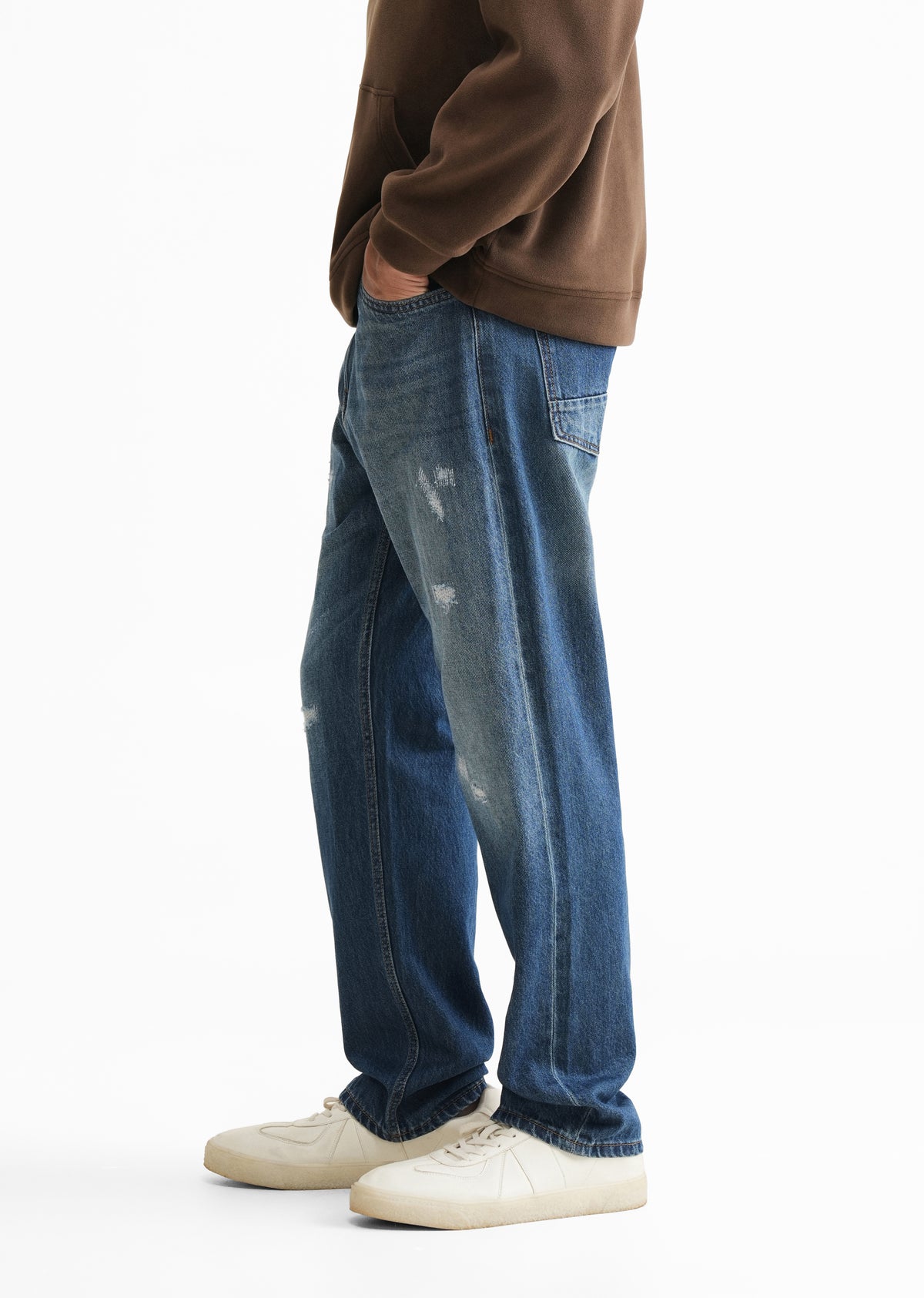 Vintage Mid Blue Slim Straight Jeans