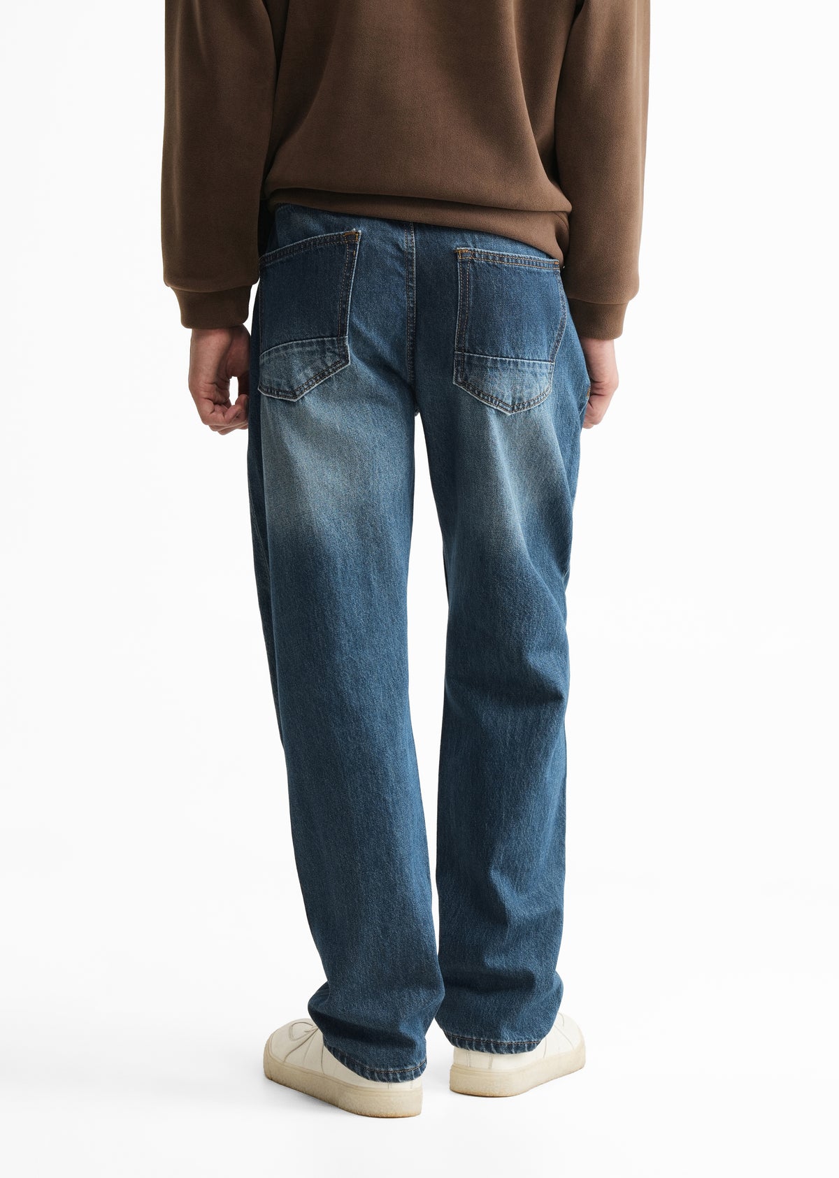Vintage Mid Blue Slim Straight Jeans