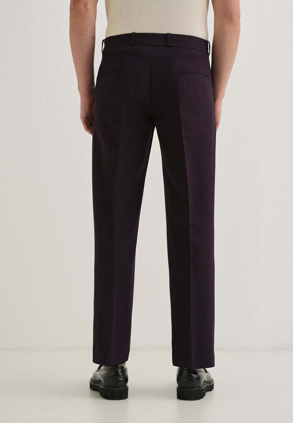 Violet Button-Tab Pleat Trouser