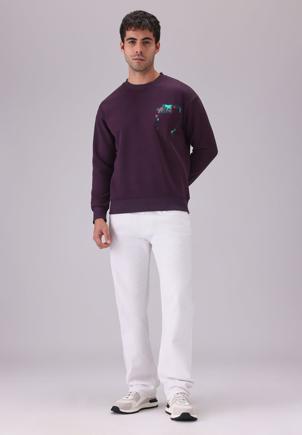 Violet Graphic Pocket Sweatshirt