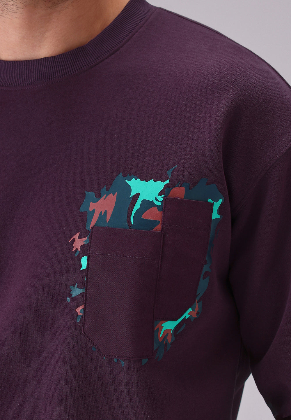 Violet Graphic Pocket Sweatshirt