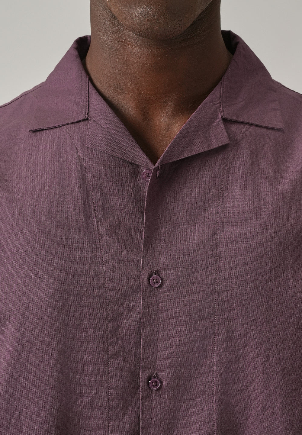 Violet Cotton/Linen Shirt