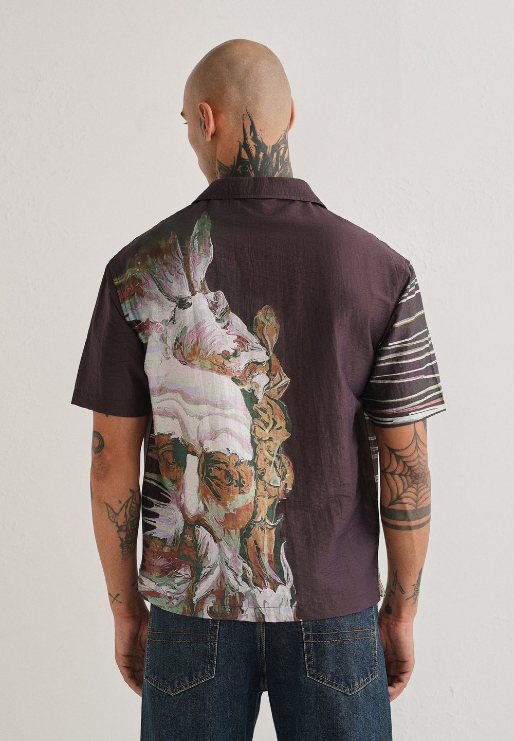 Violet Placement Print Shirt