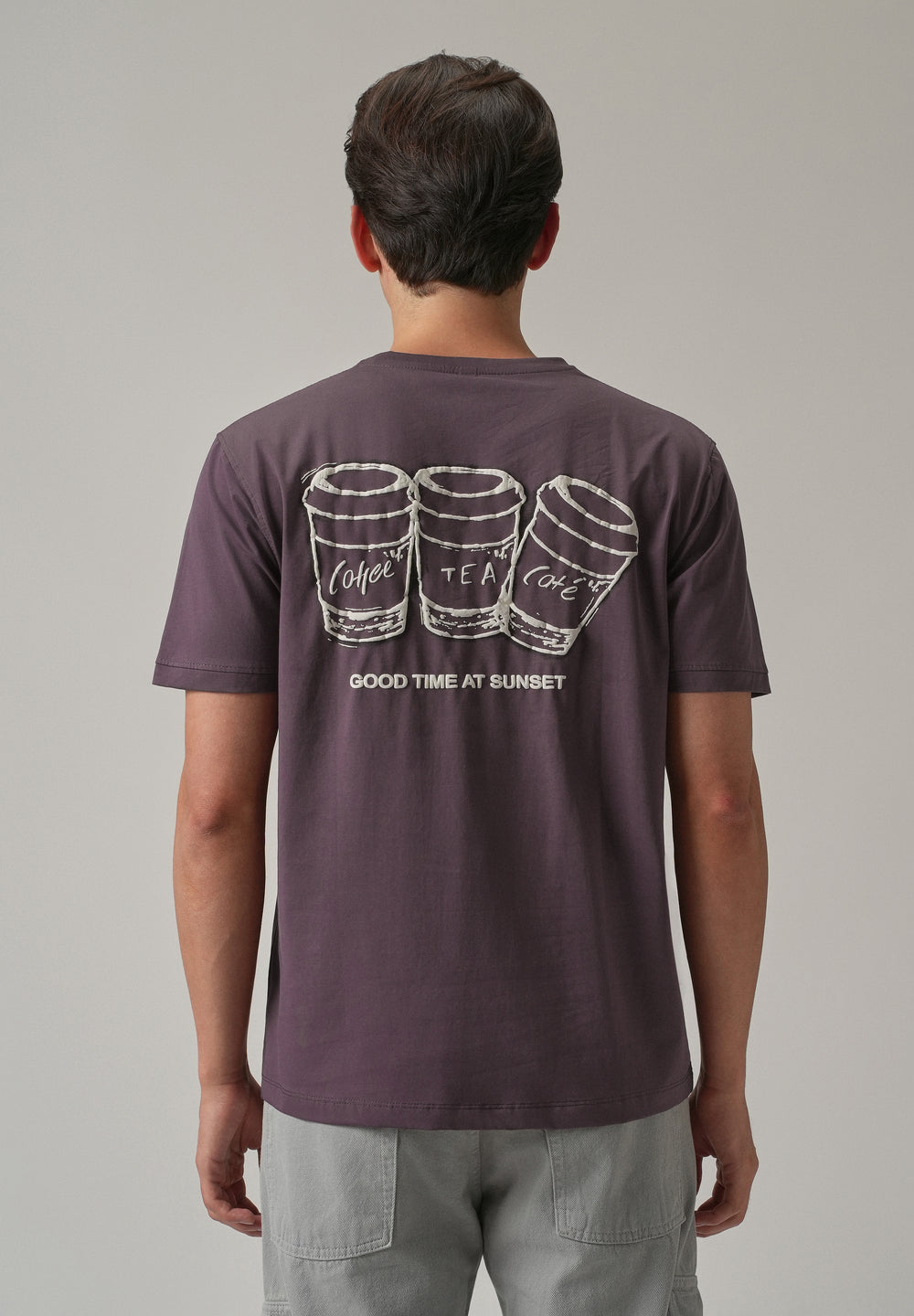 Violet Printed Slim Fit T-Shirt