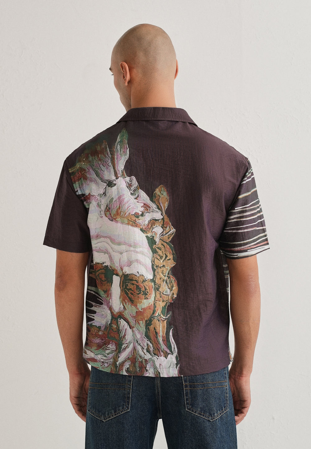 Violet Placement Print Shirt