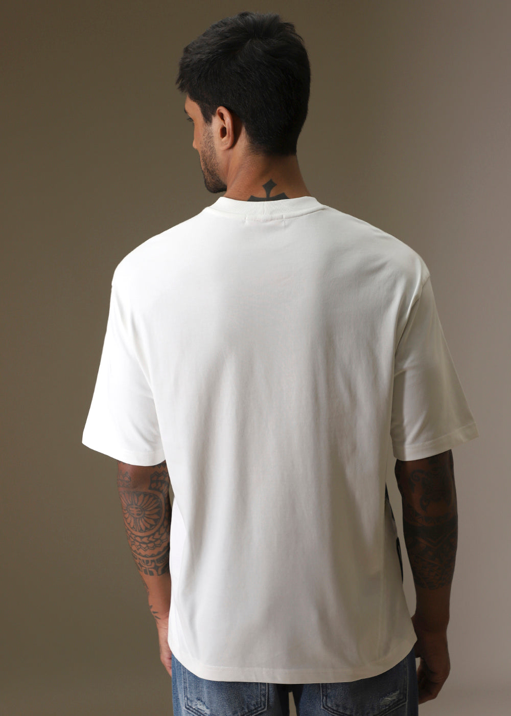 Visual Grin White Oversized T-shirt