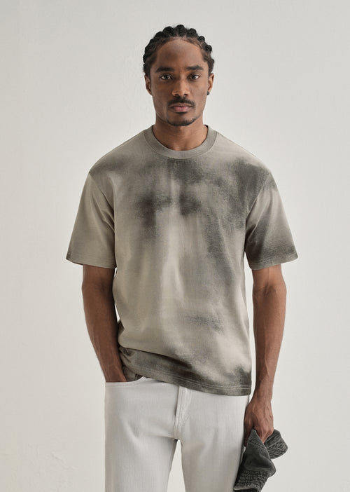 Warm Grey Smudge Wash Oversized T-shirt