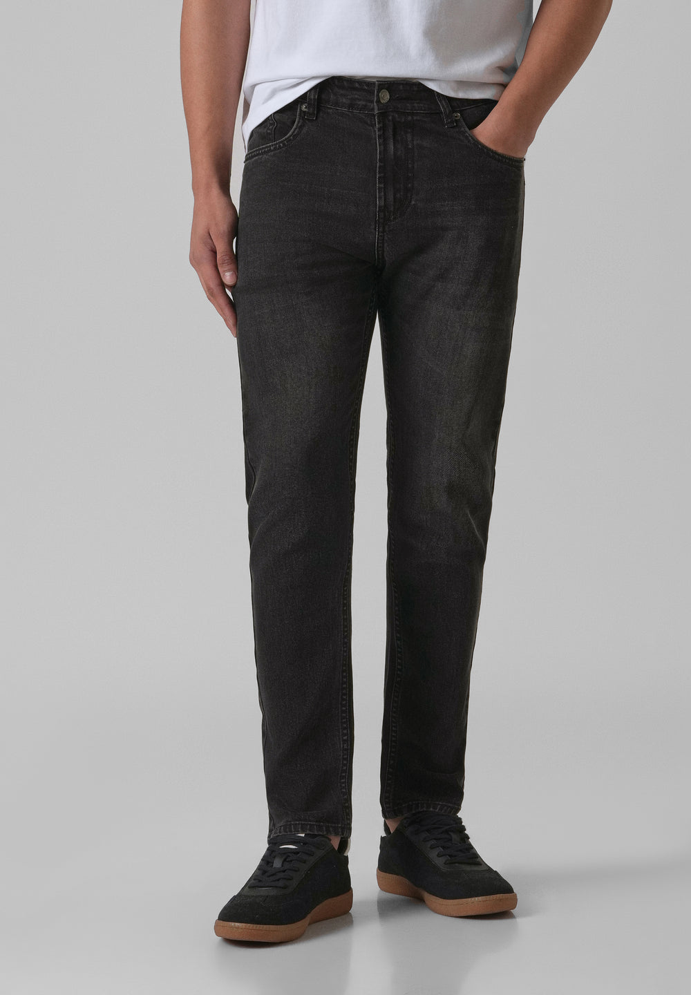 Washed Black Slim Fit Jeans