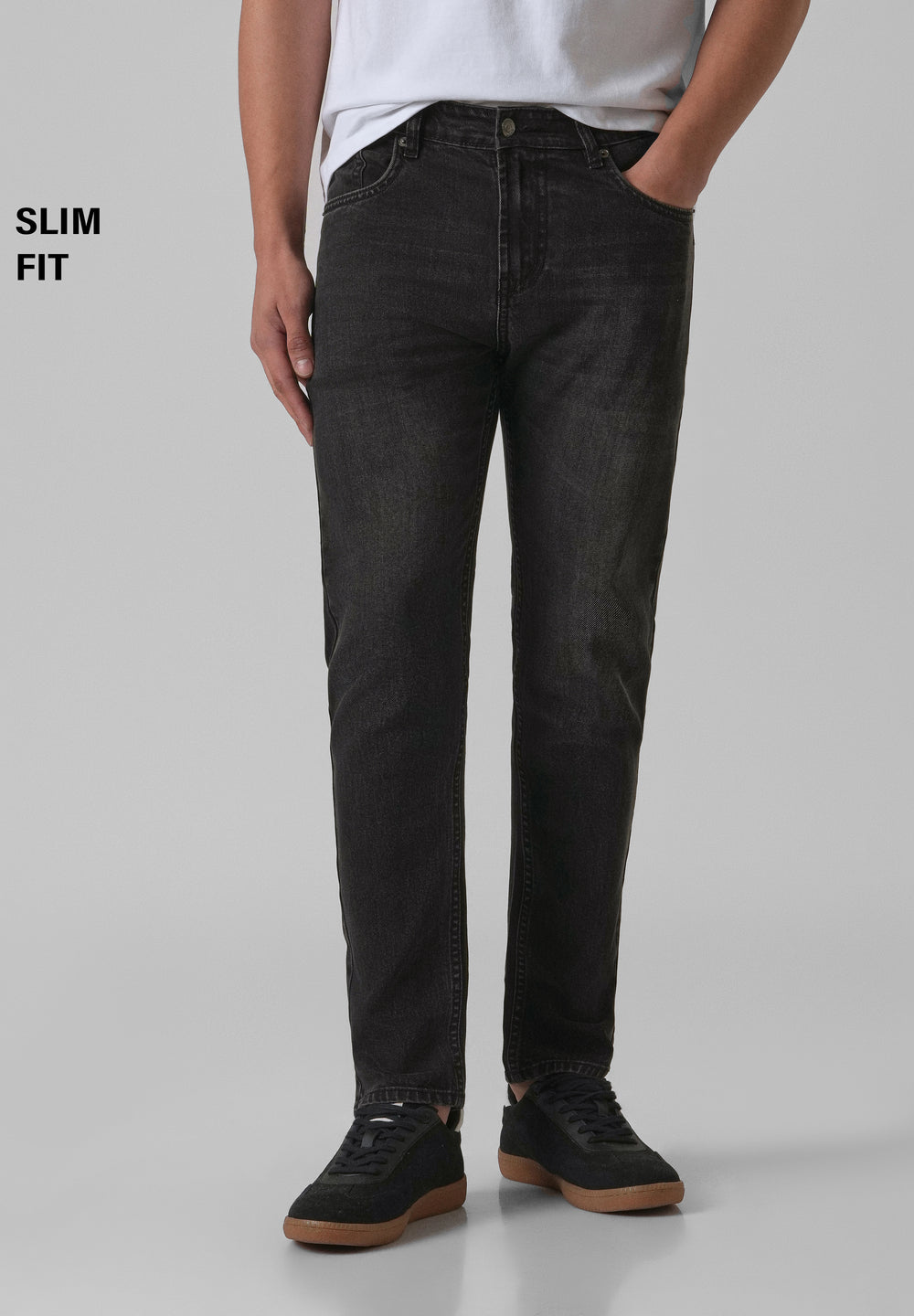 Washed Black Slim Fit Jeans