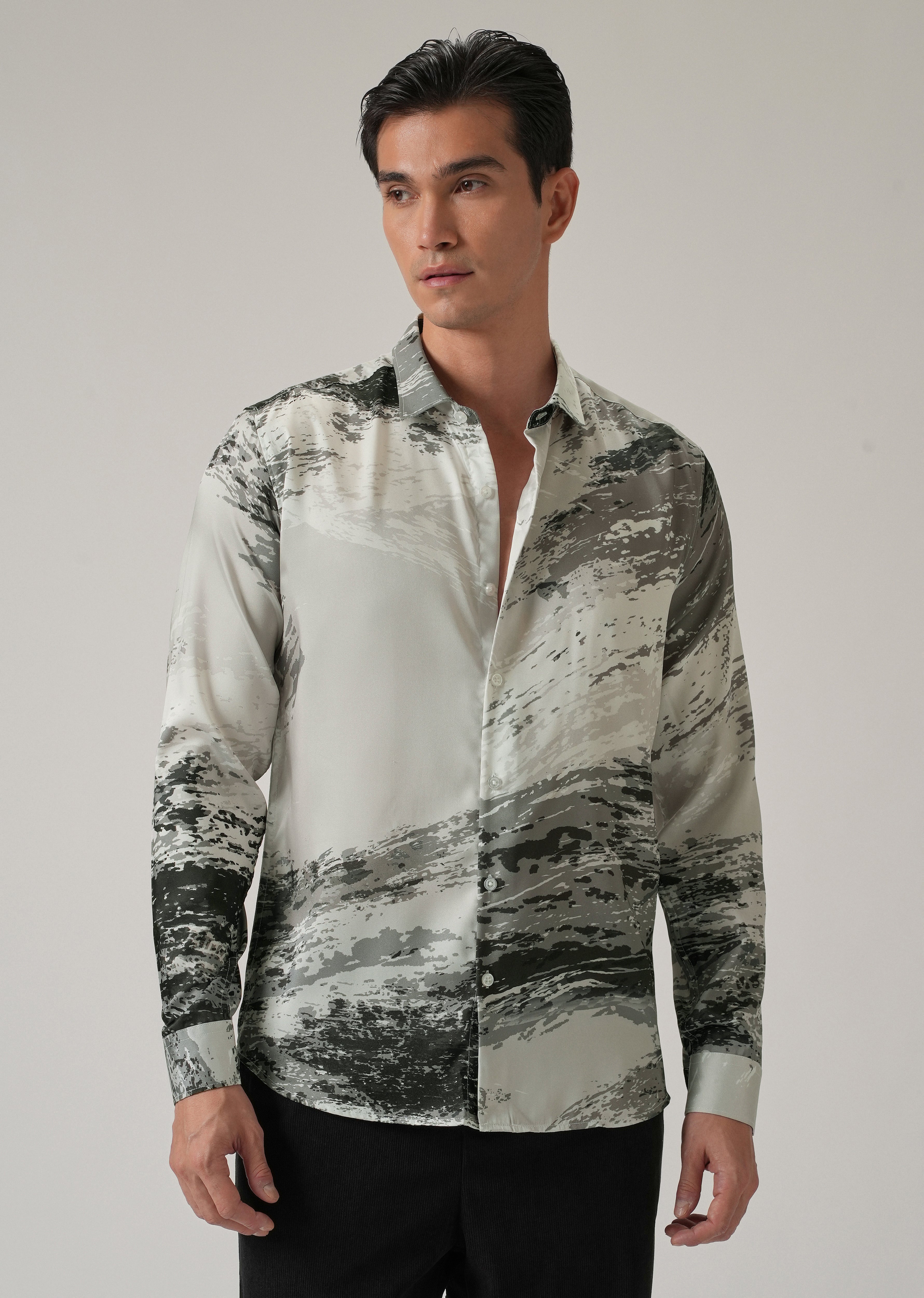 Watercolor Wash Print Shirt