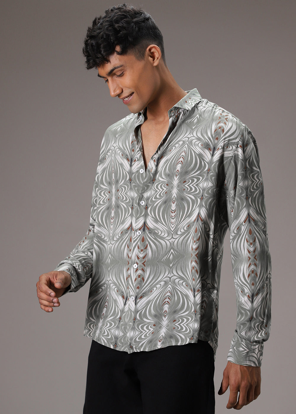 Wave Green Feather Shirt