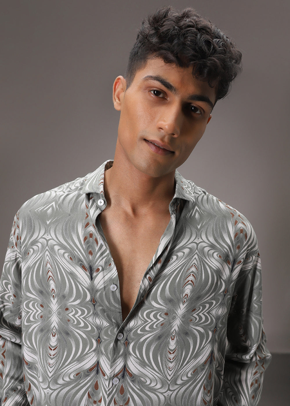 Wave Green Feather Shirt