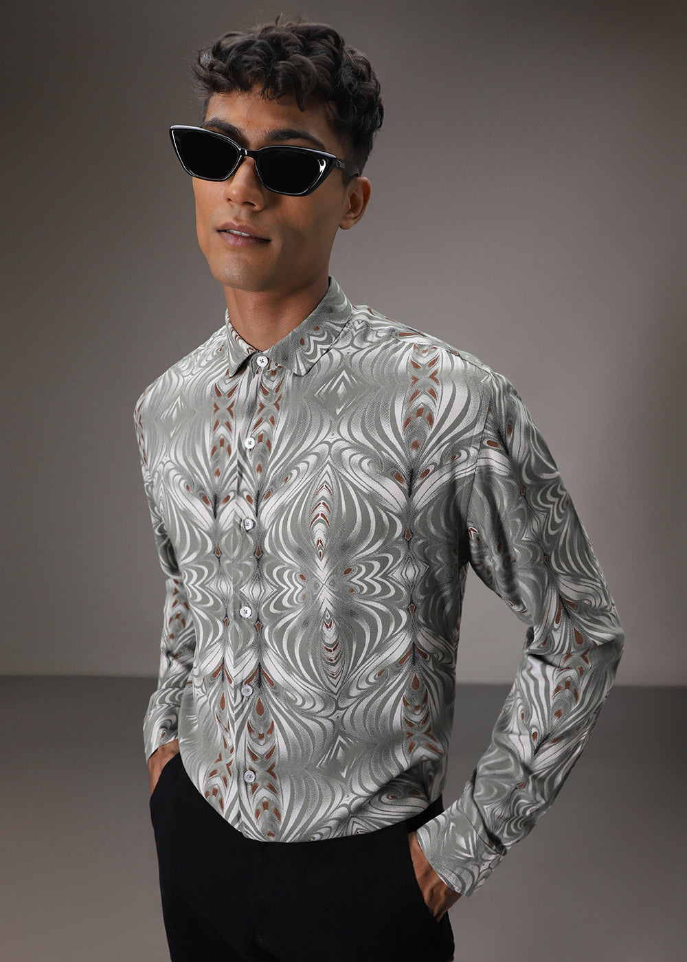 Wave Green Feather Shirt