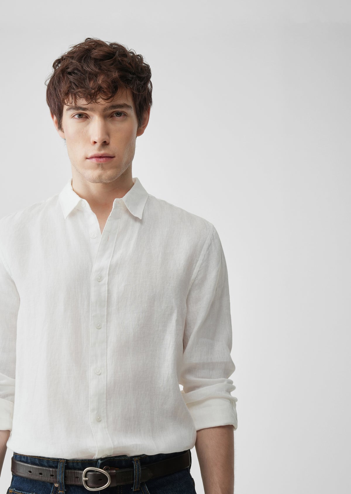 White 100% Pure Linen Shirt