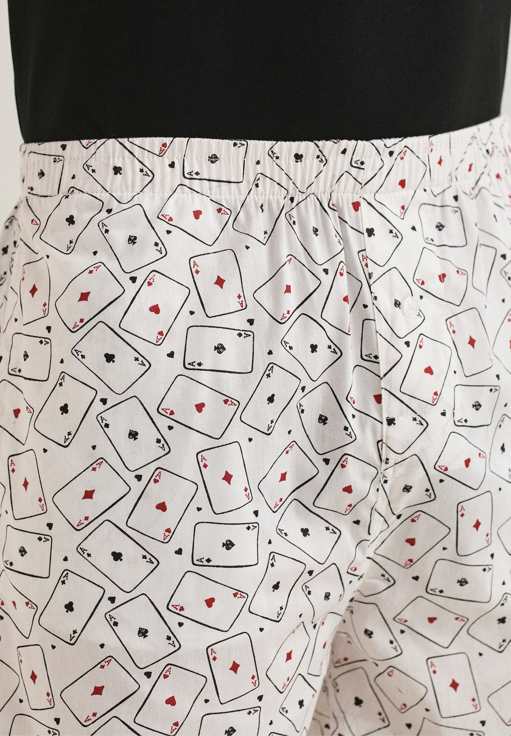 White Ace Card Printed Boxer