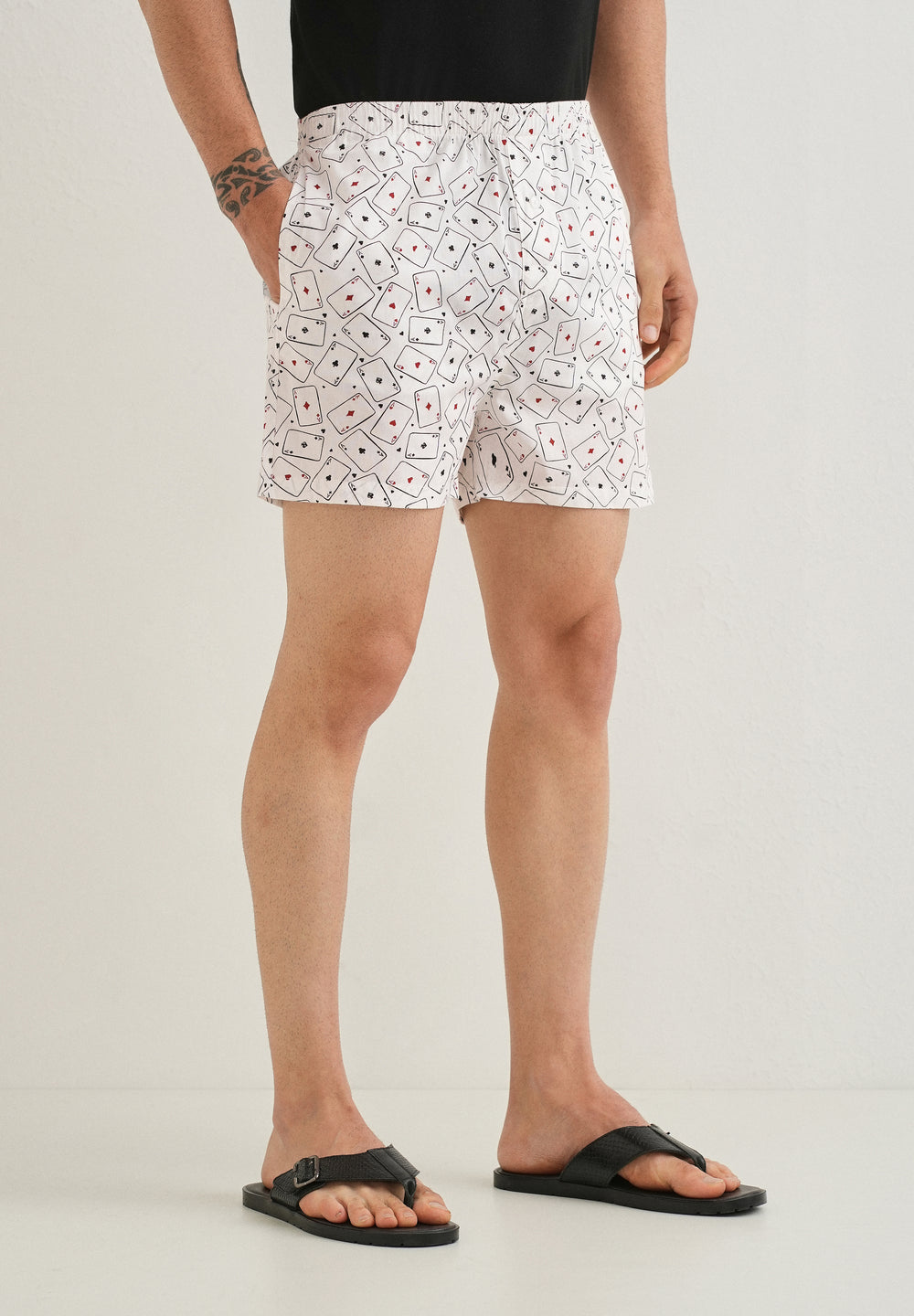 White Ace Card Printed Boxer
